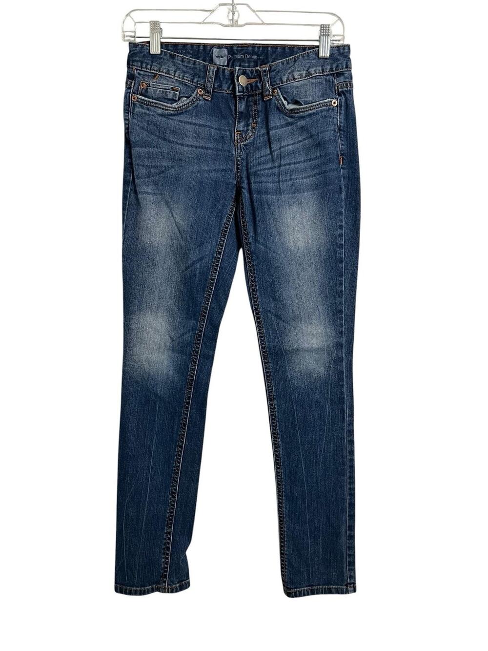 Mossimo Curvy Skinny Jeans Womens 2S/C Blue Medium Wash Premium Denim Stretch